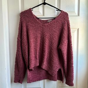 Cropped Mauve Sweater